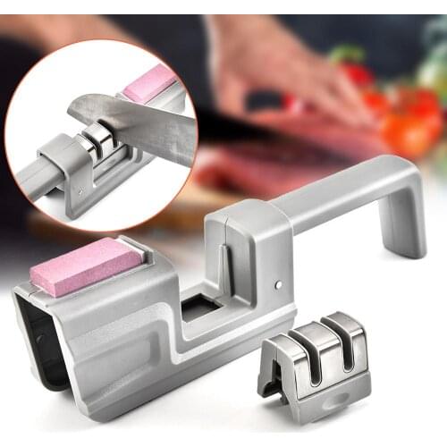 Foldable Knife Sharpener Nonslip Sharpening Stone Tungsten Diamond Ceramic Sharpener Grinder Knives Kitchen Whetstone Tool