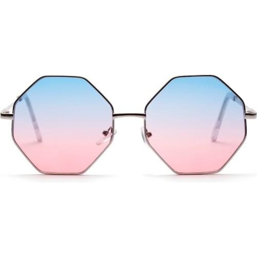 Polygon sunglasses women 2021 luxury brand rhombus polygonal color transparent lens sunglasses men women popular glasses uv400