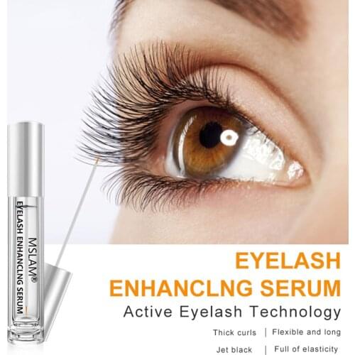 MSLAM Eyelash Growth Serum Eye Lashes Enhancer Essence Mascara Nourishing Eyelashes Thicker Longer Curler Lashes Eyebrow Makeup