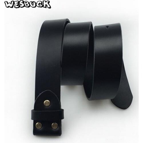 WesBuck Brand 100% Real Leather Belts retail & 1 pcs Genuine Leather Belt black color with 4cm wideth