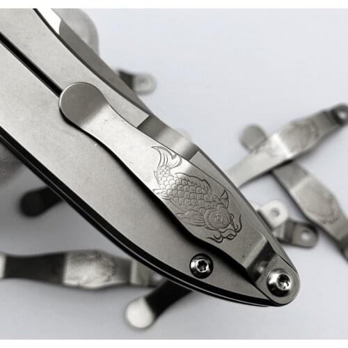 Koi 812 901 902 Back Clip Titanium Titanium Alloy Back Clip 901 Accessories Knife Clip 902 Back Clip Accessories EDC Tools