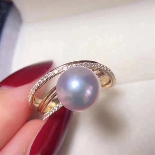 Wholesale Classic 925 Silver Ring Accessories Settings Adjustable Blank Pearl Ring Setting Base For Women Diy Jewelry Making