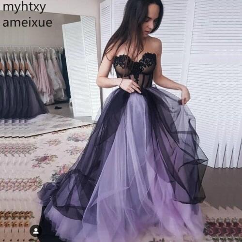 Plus Size Off The Shoulder Tulle Custom Black And White Event Evening Dresses 2021 Appliques Lace Gowns Formal Robe De Soiree