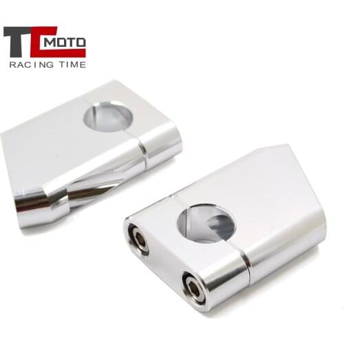 1 pair CNC 22mm Motorcycle Bar Clamps Handlebar riser Adapter for 7/8" ATV Scooter For Harley Kawasaki For Suzuki Yamaha BMW