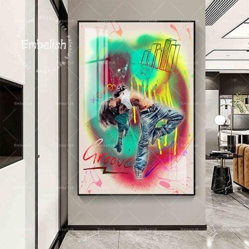 1 Pieces Street Dance Performer Graffiti Artworks Modern Home Decor Pictures For Living Room Kitchen HD Print Canvas Paintings