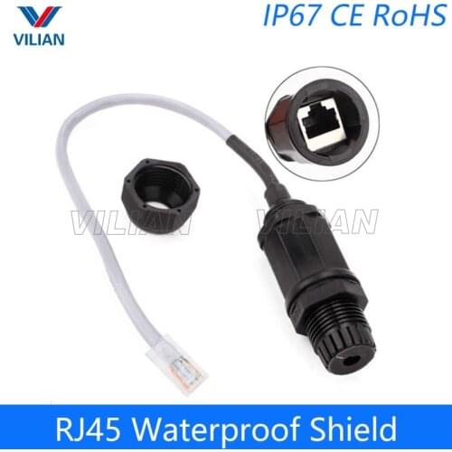 RJ45 M16 waterproof connector M20 Ethernet Interface M22 LAN Network Adapter CAT5E CAT6 M25 shielded panel mount 1 unit