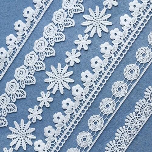 10yd. Flower Embroidered Lace Trim Ribbons Fabric Trim DIY Sewing Sofa Cushion Handmade Craft Clothes Home Decoration Accessory