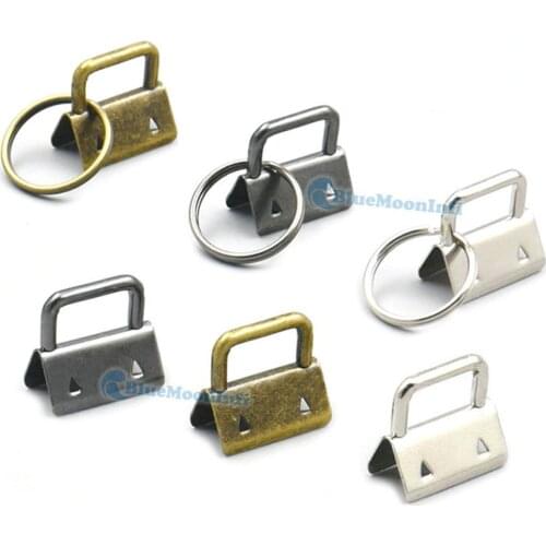 100 pcs 25mm 32mm Key Fob Hardware Wristlet Set Wrist For wristlets with fabric ribbon webbing embossed