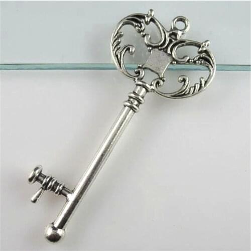 2pcs 11333 Vintage Silver Metal Big Key Charms for Pendant Jewelry Making DIY Handmade Necklace Jewelry
