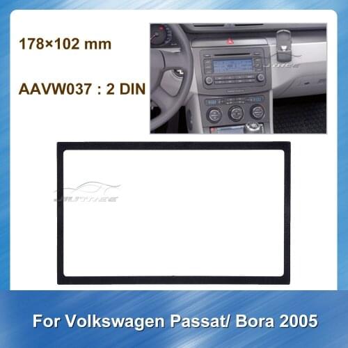2Din Car Radio Fascia For Volkswagen Passat Bora 2005 Car Audio Frame Panel Dashboard ABS plastic Installation DVD panel