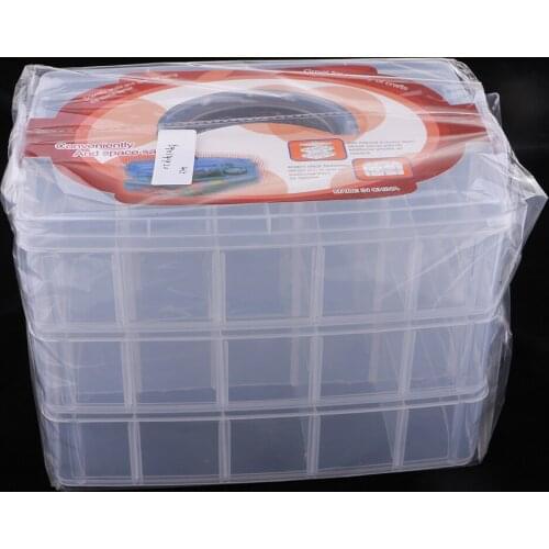 3 Layers Stackable Bracelet Earrings Necklace Jewelry Storage Organizer Case