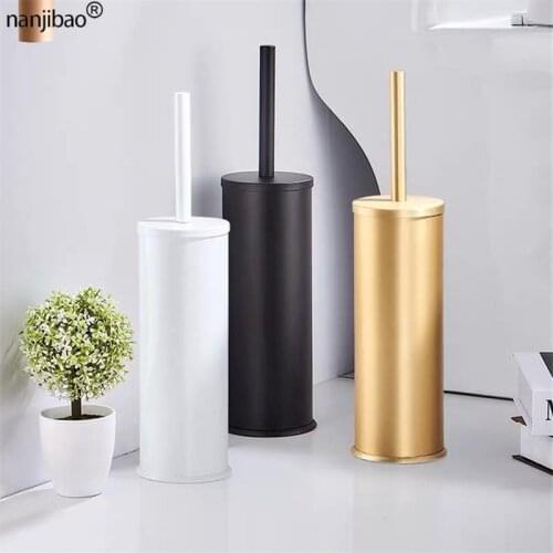 No Dead Corner Toilet Brush Household Long Handle Toilet Brush Bathroom Cleaning Brush Set Bathroom Accessories Luxury Gold