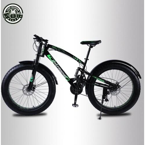 Love Freedom Mountain Bike 7/21/24/27 Speed 26*4.0 Fat Bike Front And Rear Shock brake Snow bike Russian shipping