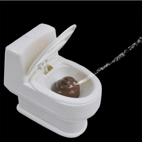 Pretend Play Squirt Toilet Toy Funny Trick Toilet Prop Lifting Seat to Spray Water Closestool April Fools Day Kid Adult Gift