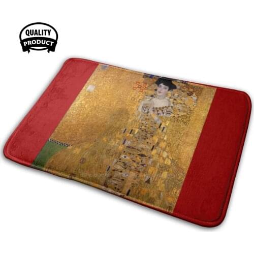 Symbolism Painting Adele Bloch Gold Woman Comfortable Door Mat Rug Carpet Cushion Symbolism Symbolist Gustav Klimt Austrian