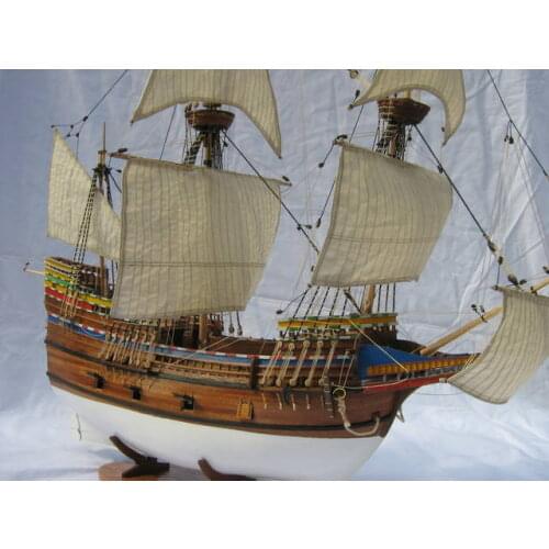NIDALE Model Scale 1/50 Classic Britain continent immigrants Pioneer ship model kits May flower 1620 wooden sailboat
