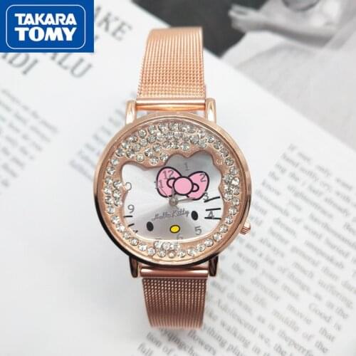 TAKARA TOMY fashion cartoon Hello Kitty watch simple ladies casual all-match childrens quartz watch