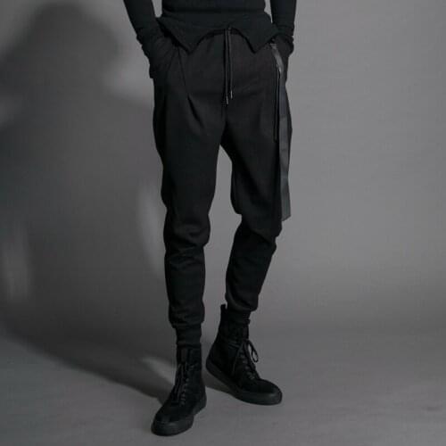 Mens Small Foot Pants Autumn And Winter New Classic Dark Personality Slim Size Harem Pants