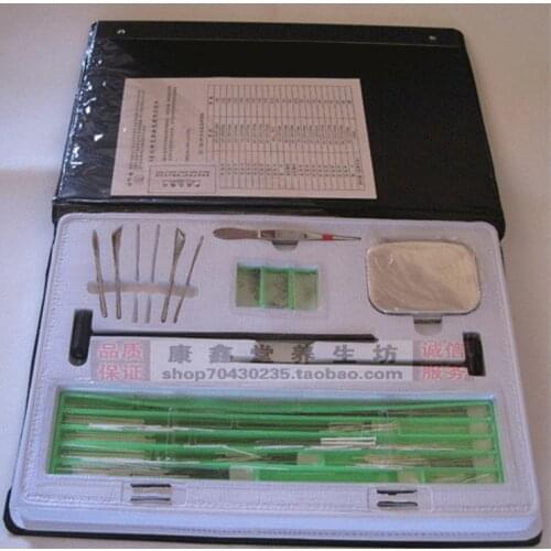 Huatuo acupucture instrument set non-disposable acupuncture needle set acupuncture bag with Plum Needle and sharp yuan needle