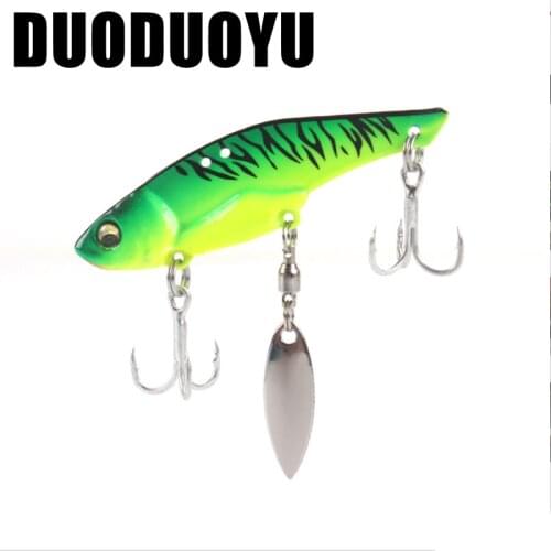 DUODUOYU 5PCS/LOT NEW Metal VIB vibration Bait 11g/14g/17g sinking vibration spinner bait blade glow lure vis spinners