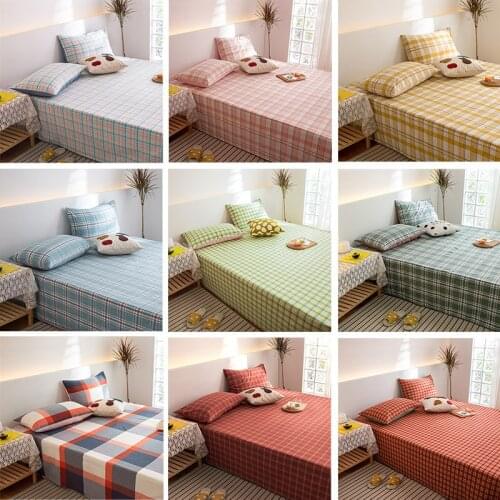 New Products Bedsheet Printed Bed Linens Pink Color drap Kids Sheets with Elastic Dyed bedspread no pillowcase