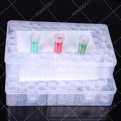 New 60/64 Bottles Diamond Painting Tools Accessories Storage Box Beads Container Diamond Embroidery Stone Mosaic Convenience Box