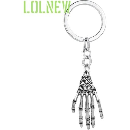 New Gothic Vintage Antique Skeleton Hand Bone Skull Claw Keychains Key Chain For Women Men Keyring Punk Rock Jewelry