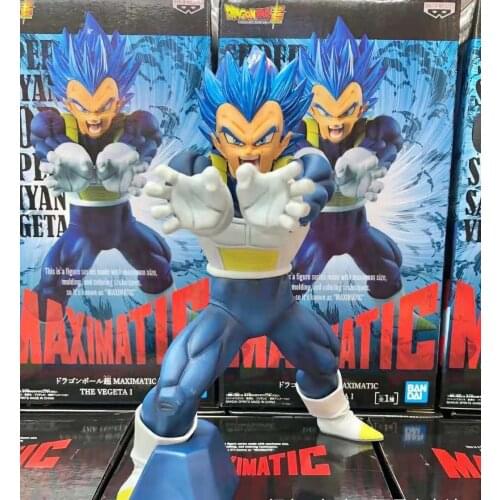 In Stock Original Banpresto DBZ MAXIMATIC MAX Dark Blue Vegeta Goku Toys Model Figurals Brinquedos Action Figure