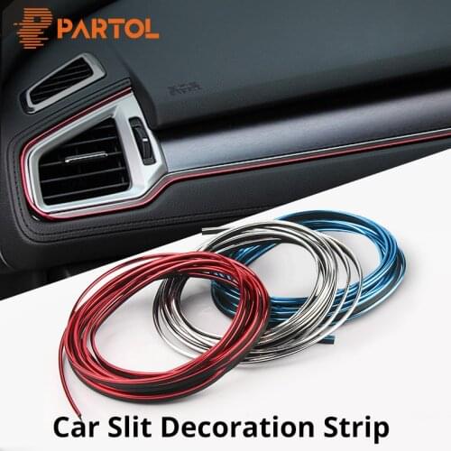 1/5M Car Styling Interior Decoration Strips Moulding Trim Strips Line Door Dashboard Edge Air Vent Cars Auto Accessories