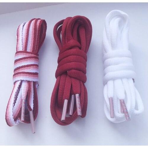 Adapter semicircle flat sandals for men and women DUNK valentines day letter printing original white red head SB shoelaces140CM