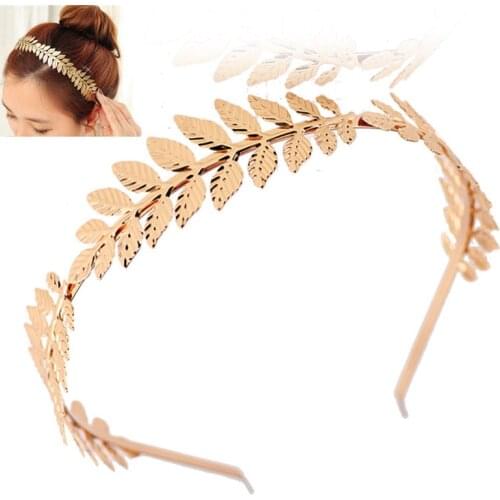 Headband Hair Band Girls Women Hair Accessories Headwear Gifts Vintage Chic Laurel Olive Leaf Branch Crown Leaves
