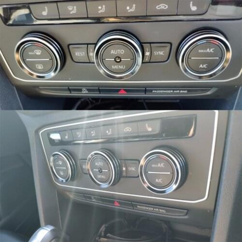 EPEEDER Air Conditioning Knob Decorative Cover Ring For Volkswagen VW Tiguan Atlas T-roc Ateca FR Passat B8 Variant 2017 2018