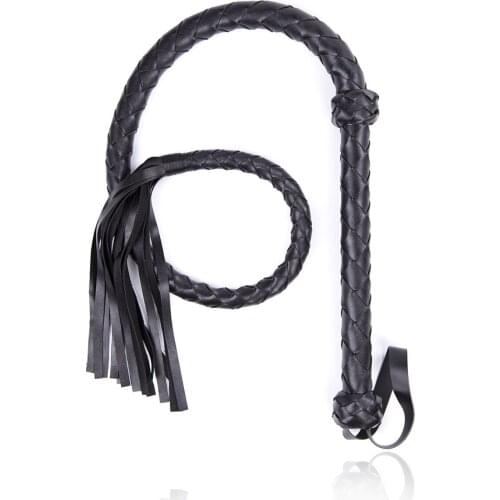 Sex Toys Skin Whip Lengthened Black Couple Toys Props Snake Whip Lengthened Handle Tassel Whisker Skin Whips