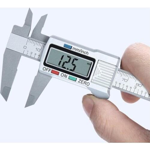 0-100/150mm Electronic Number Display Cursor Caliper Carbon Fiber Digital Large Screen Plastic Number Caliper Accuracy 0.1MM