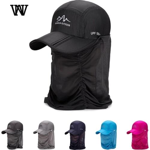 Windproof Sunscreen Baseball Cap Men Black Cycling Mosquito Trucker Cap Gorra Hombre Quick-dry Waterproof Dad Hat for Man CZX87