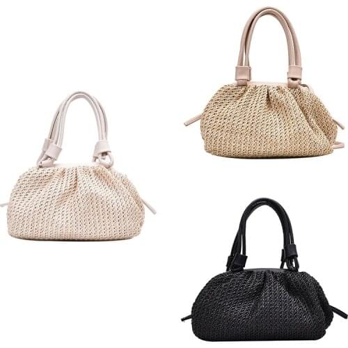 Straw Woven Cloud Bags For Women Summer Handbags Shoulder Bag Summer Holiday Beach Crossbody Bag Female