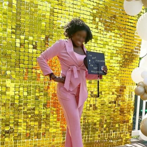 Wedding Shimmer Wall Panel Sequin Backdrop Stunning Sparking Gold Mirror Indoor Outdoor Decoration Sparkling Interior Decorative