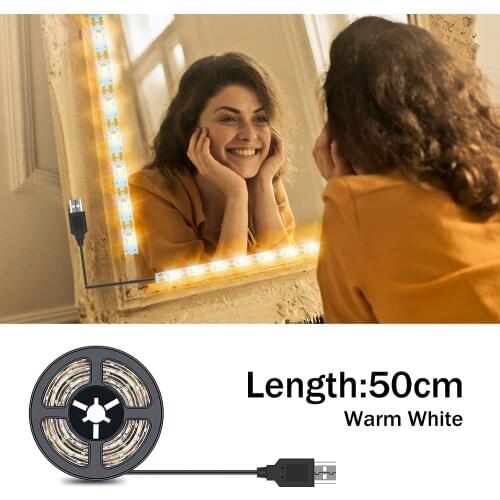 5V USB Makeup Mirror Lamp Tape LED Hollywood Vanity Light Strip Bedroom Dressing Table LED Bulbs 0.5M 1M 2M 3M 4M 5M Wall Lamp