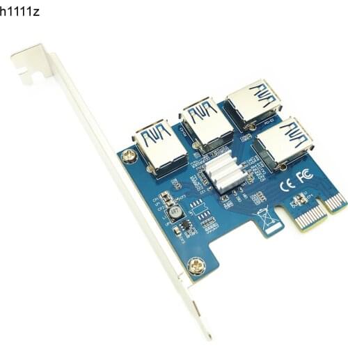 USB 3.0 PCI-E Express 1x to 16x Extender Riser Card Adapter PCIE 1 to 4 USB for Graphics Video Card for Bitcoin Mining Miner BTC