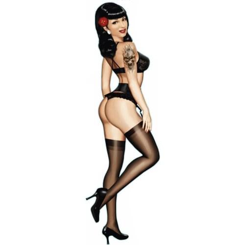 Vintage Pin Up Sticker Sexy Tattoo Retro Anime Car Accessories Car Decal