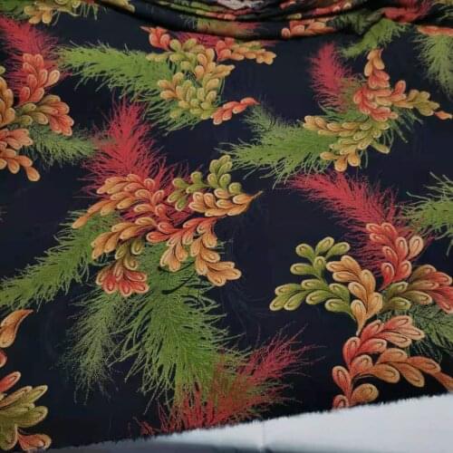 Viscose Cotton Poplin Dress Cooling Summer Printed Pajamas Women Fashion