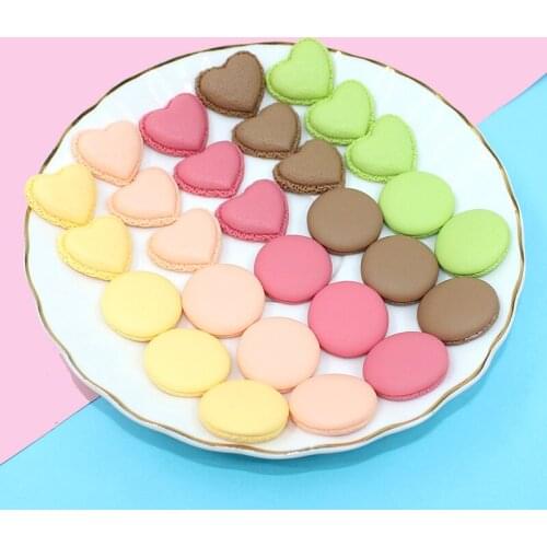 Jewelry Accessories Flatback Resin Cabochons 10pcs Lovely Heart Round Food Bread Cake Embellishments Scrapbooking Charms DIY