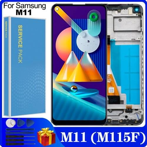 10pcs/lot 6.4'' Original M115 LCD For Samsung Galaxy M11 M115F M115F/DS LCD Display Touch Screen Digitizer Assembly Replacement