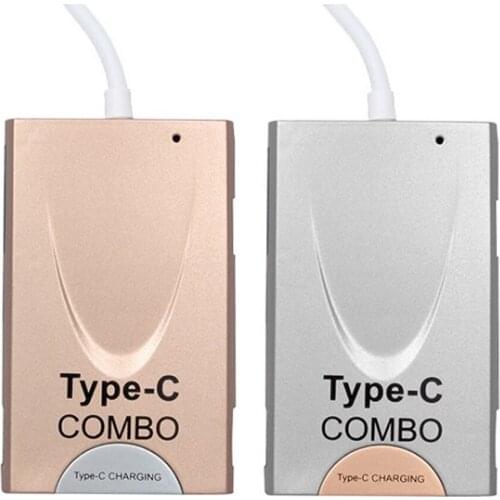 10pcs/lot 6 in 1 USB 3.1 Type C Combo 3 USB 3.0 Port Hub + Type C PD Charging Port + TF/SD Card Reader Adapter for Macbook