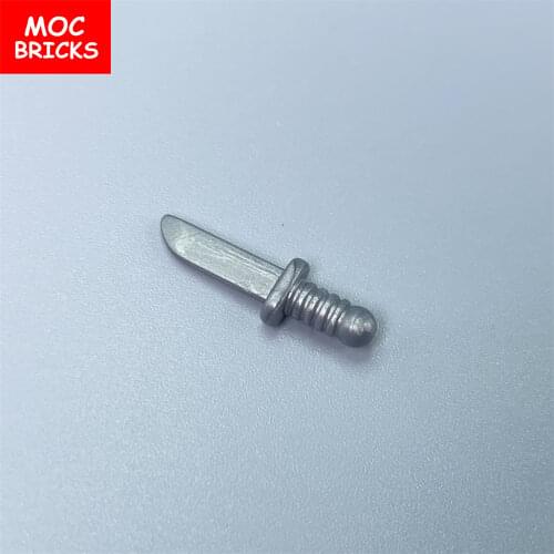 20pcs/lot MOC Bricks DIY Figure parts Weapon Gold Knife Cutter Sword Tool Educational Building Blocks children Toys Gifts