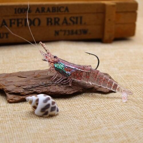 2021 10g/4pcs Lead Shrimp 9cm Fresh Water Perch Mandarin Fish Hook Shrimp Large Lead Shrimp Luya Bait