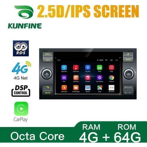 Android 10.0 Octa Core 4GB RAM 64GM ROM Car Stereo For Ford Focus 2005-2012 Car DVD GPS Navigation Player Deckless Car Radio
