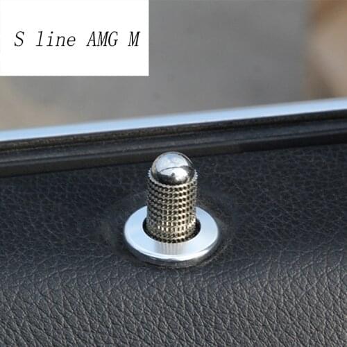 Car styling Door Lift Auto door pin decoration covers Stickers Bolt circle trim for Mercedes Benz GLE W166 ML Auto Accessories