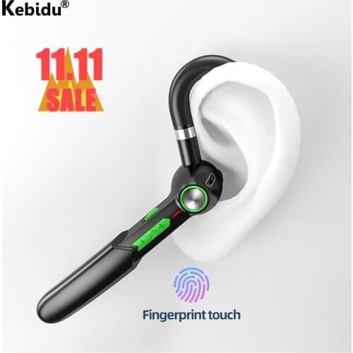 Wireless Bluetooth Earphone Stereo Handsfree Business Headset With Mic Touch Control Voice Ear-hook For iPhone 12 11 XR