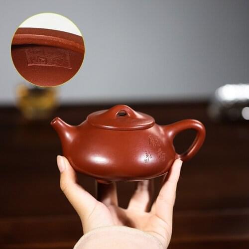 ★Yixing purple clay teapot factory direct sales] Dahongpao double knife lettering Yuxiang Shipiao teapot